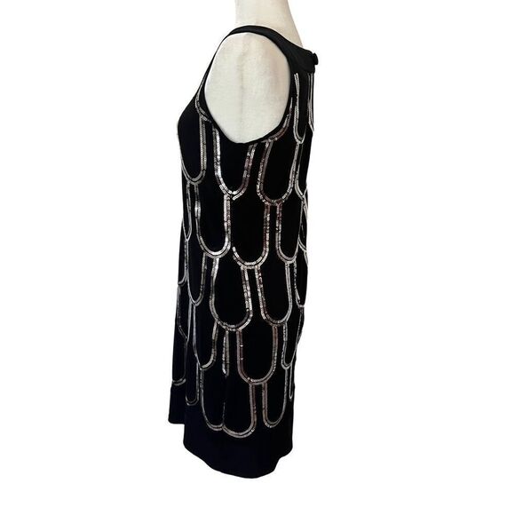 B. Smart Black Sequined Cocktail Dress. Sleeveless. Size 4. Great Condition! - Picture 6 of 12
